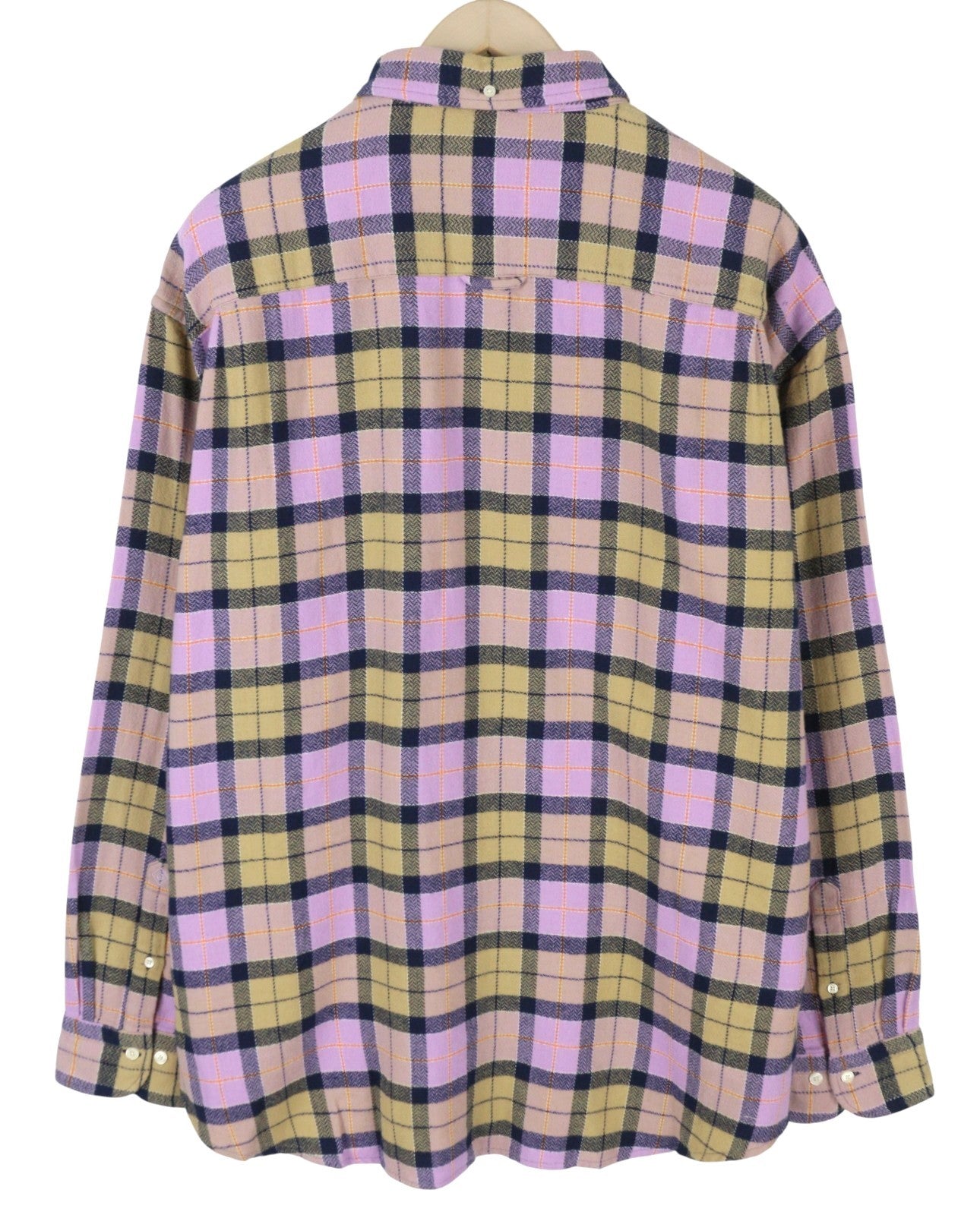 GANT Rel Texture Check Men Shirt XL Orchid Lilac Patch Pocket Button-Up