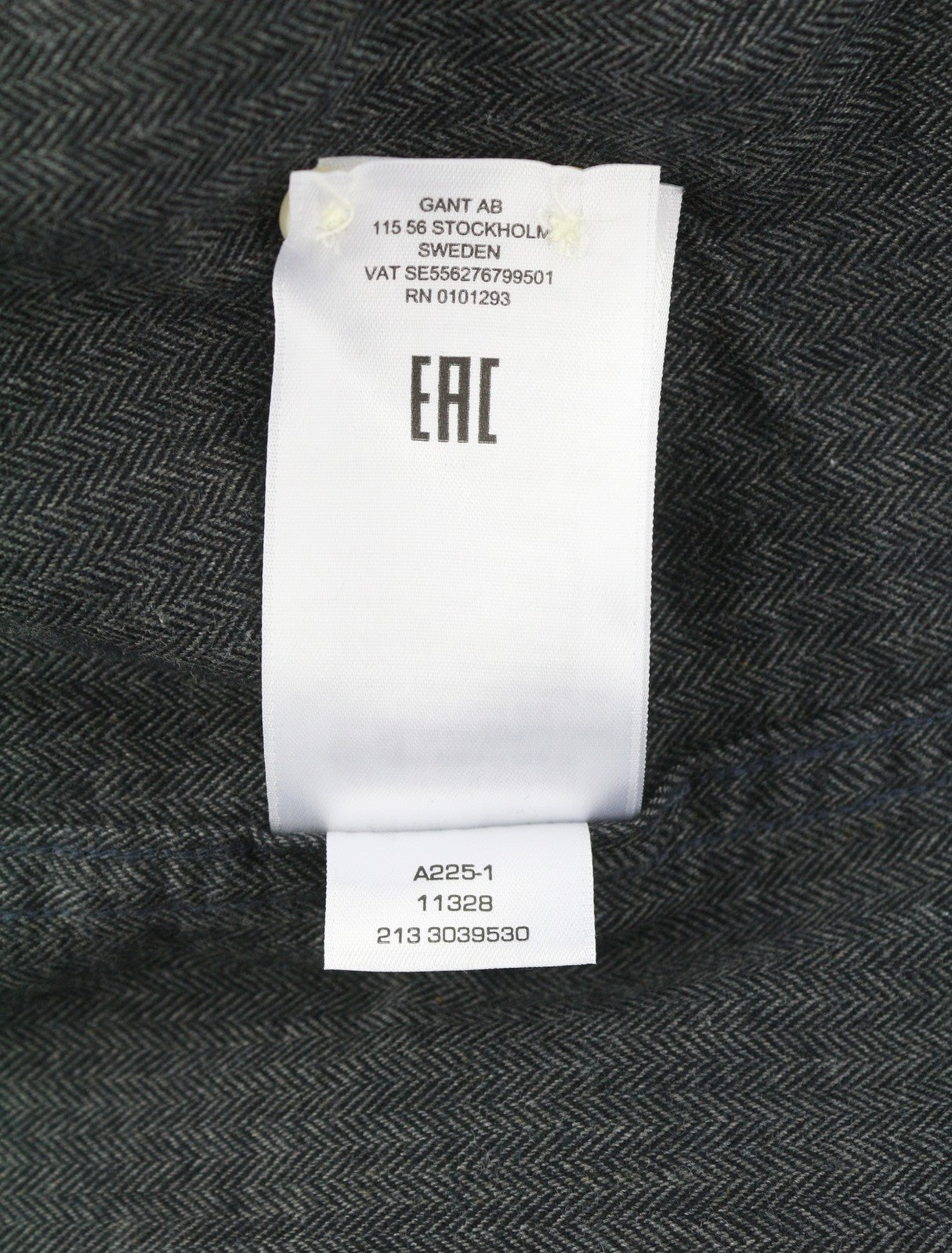 GANT Reg Herringbone Flannel BD Men Shirt L Charcoal Melange Button-Down