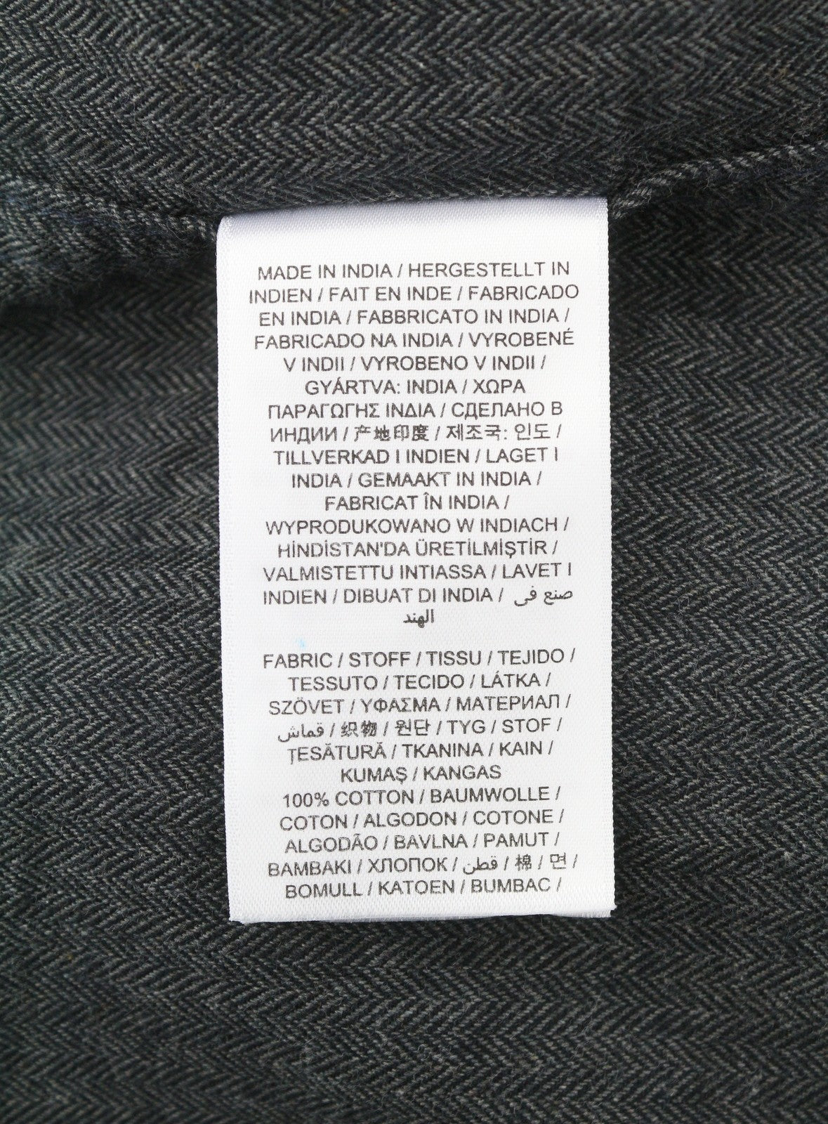 GANT Reg Herringbone Flannel BD Men Shirt L Charcoal Melange Button-Down