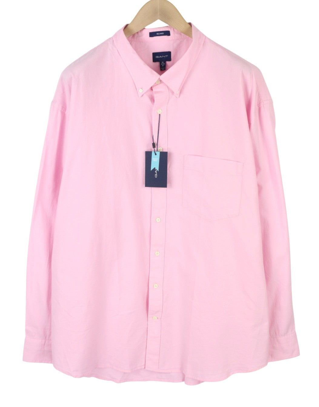 GANT Rel Oxford BD Men Shirt 3XL Peony Pink Button-Down Neck Patch Pocket