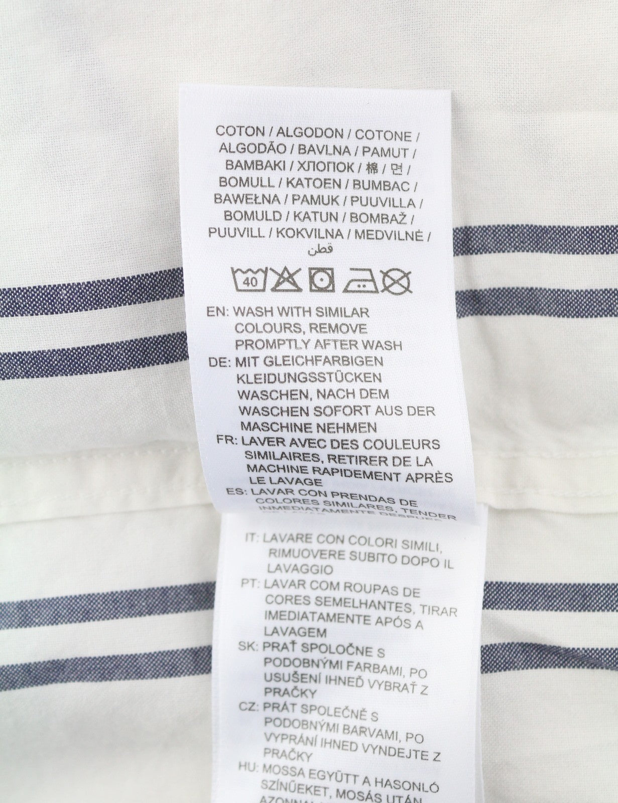 GANT OS Stripe Women Shirt EU46 Classic Blue Patch Pocket Button-Up Casual