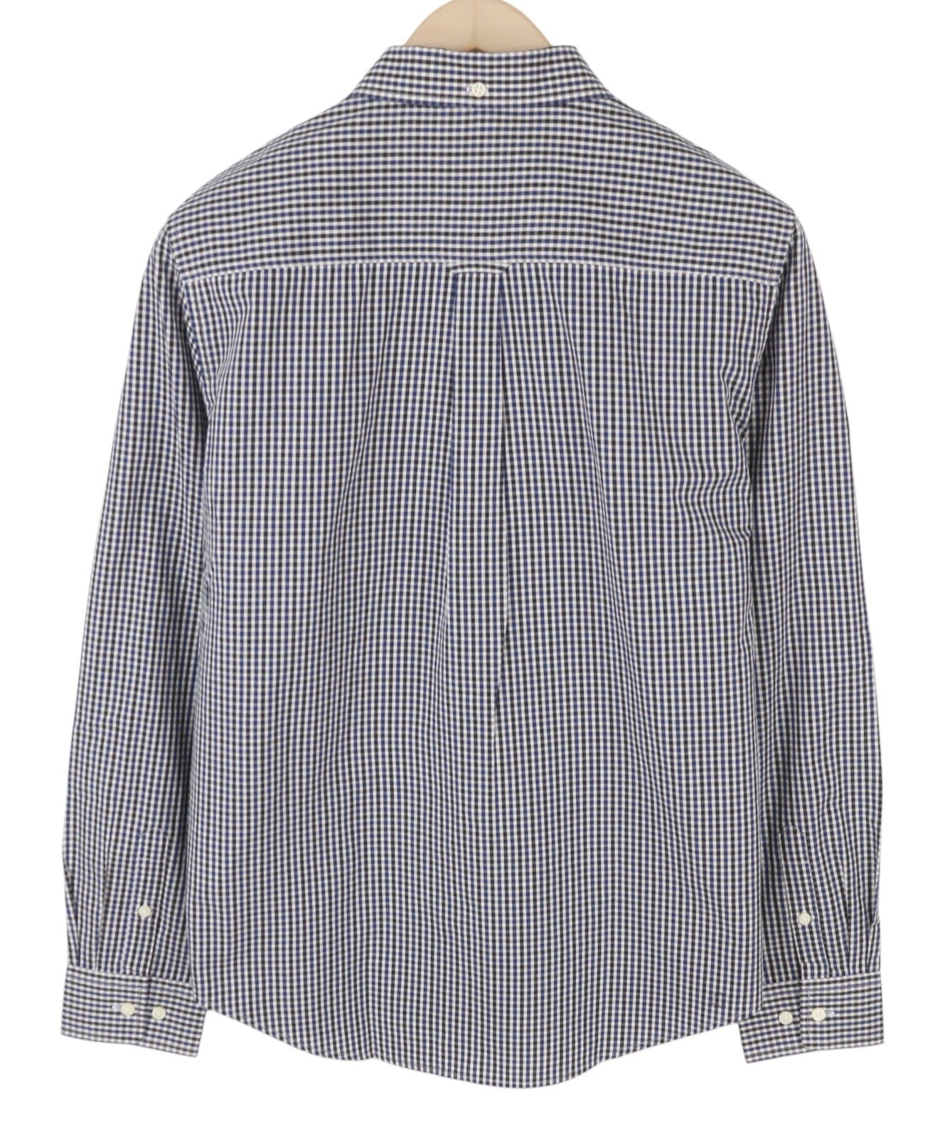 GANT Reg 3 Col Gingham Women Shirt EU42 Evening Blue Patch Pocket Button-Up