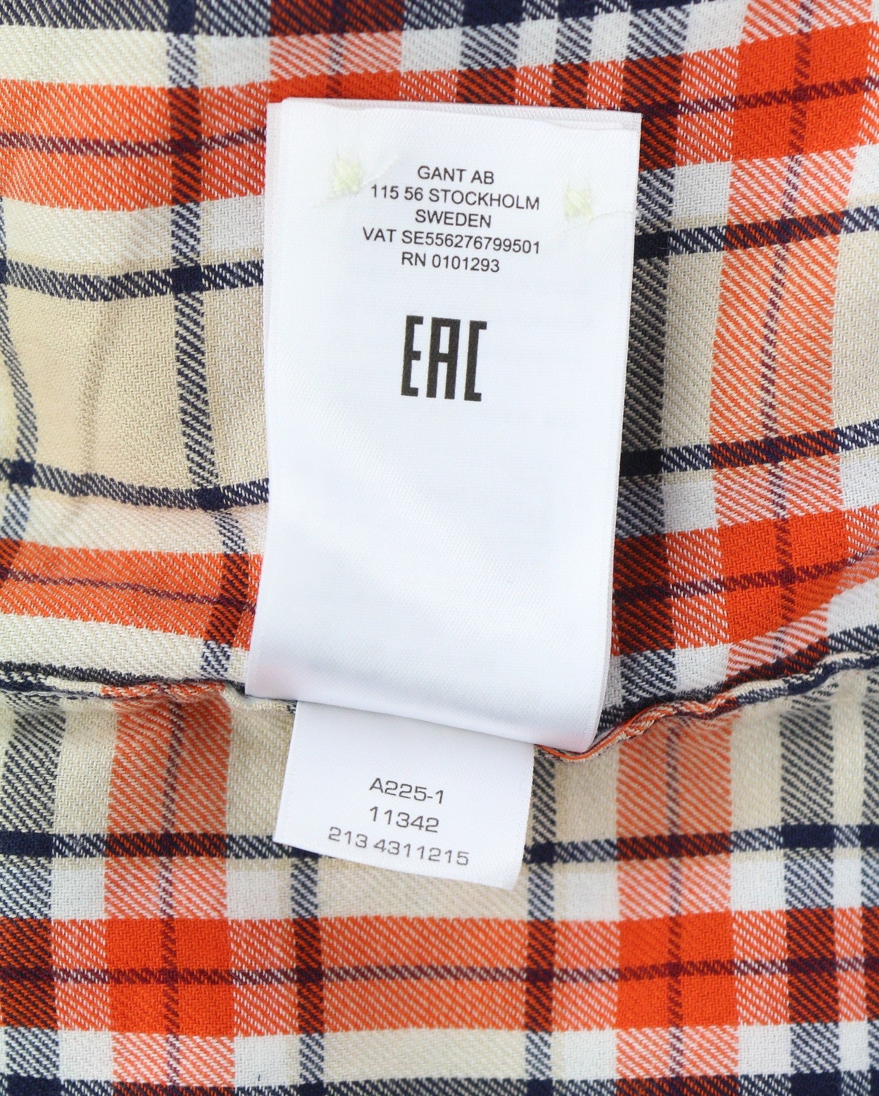 GANT Relaxed Check Flannel Women Shirt EU40 Dry Sand Button-Up Patch Pocket