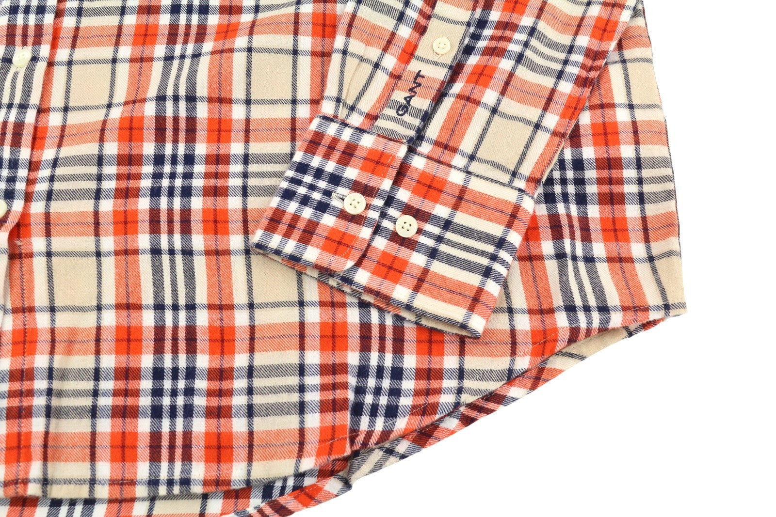 GANT Relaxed Check Flannel Women Shirt EU40 Dry Sand Button-Up Patch Pocket