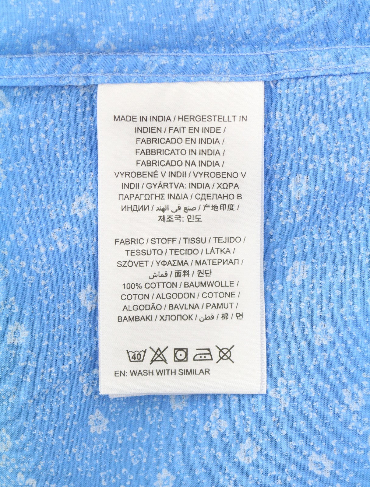 GANT Reg Freedom Flower Women Shirt EU38 Pacific Blue Button-Down Patch Pocket