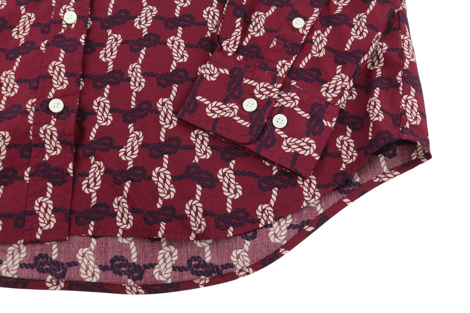 GANT Regular Knot Print Women Shirt EU38 Cabernet Red Button-Up Spread Neck