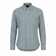 GANT The Broadcloth Striped Women Shirt EU38 Persian Blue Button Spread Casual