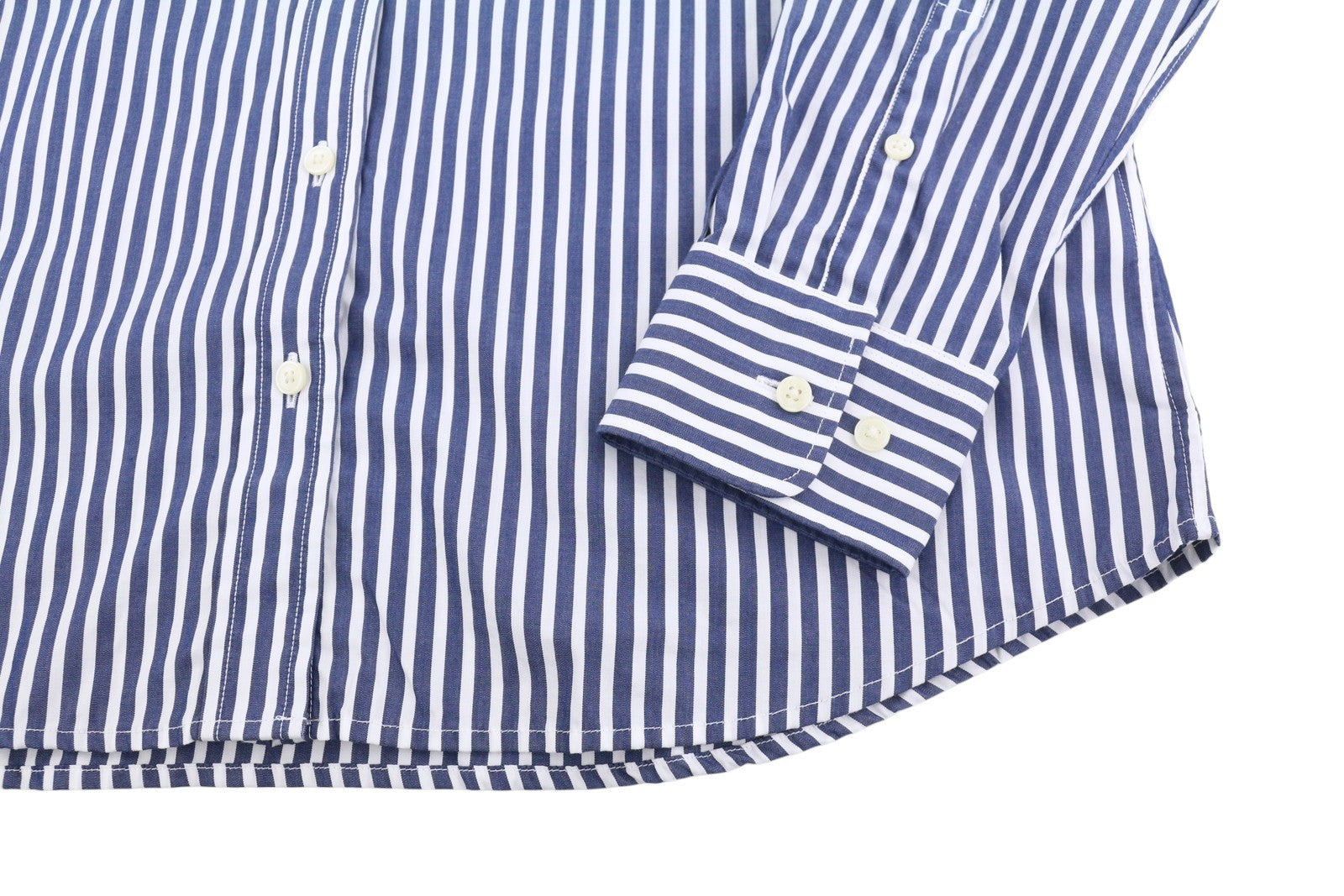 GANT The Broadcloth Striped Women Shirt EU38 Persian Blue Button Spread Casual