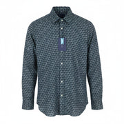 GANT Reg Geometric Women Shirt EU36 Classic Blue Button-Up Spread Casual