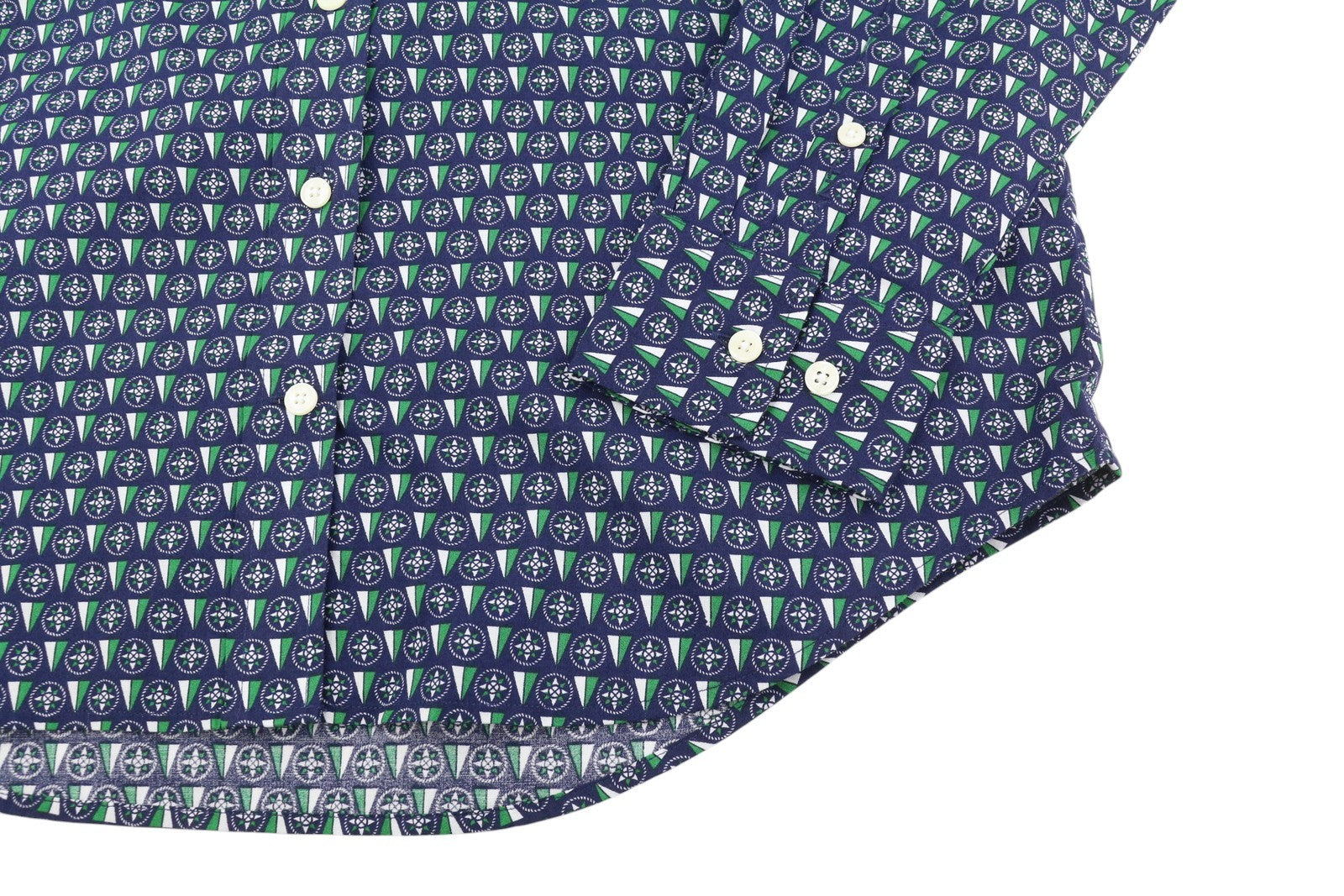 GANT Reg Geometric Women Shirt EU36 Classic Blue Button-Up Spread Casual