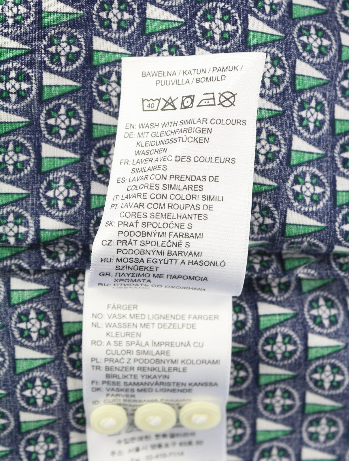 GANT Reg Geometric Women Shirt EU36 Classic Blue Button-Up Spread Casual