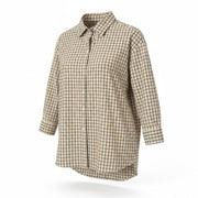 GANT OS Check Women Shirt EU38 Toffee Beige Button-Up Loose Fit Casual