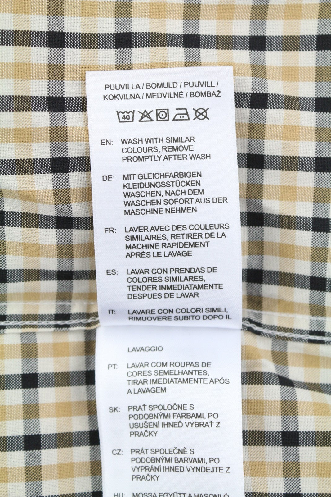 GANT OS Check Women Shirt EU38 Toffee Beige Button-Up Loose Fit Casual