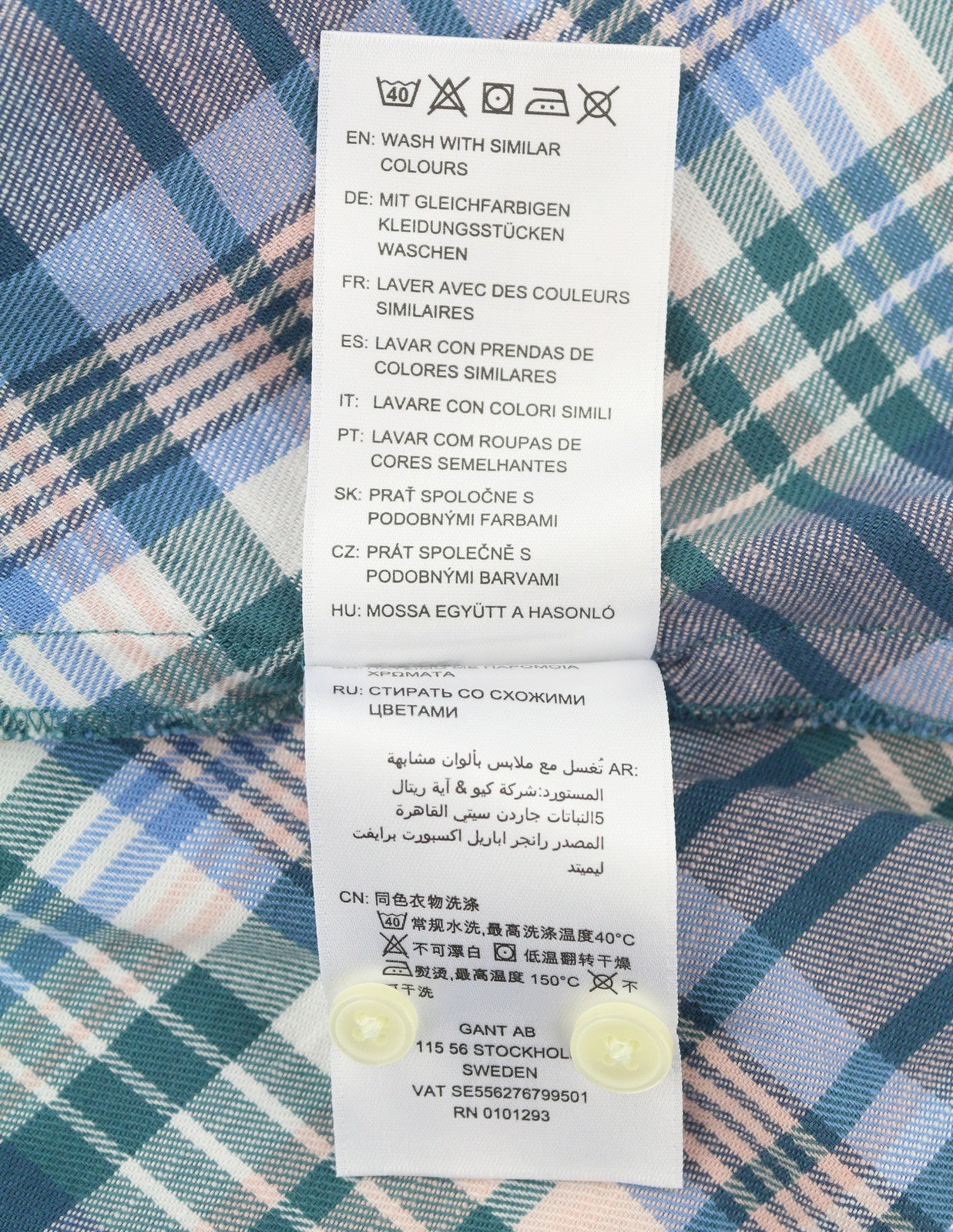 GANT Faded Winter Twill Check Women Dress EU42 Silver Pink Straight Knee-Length