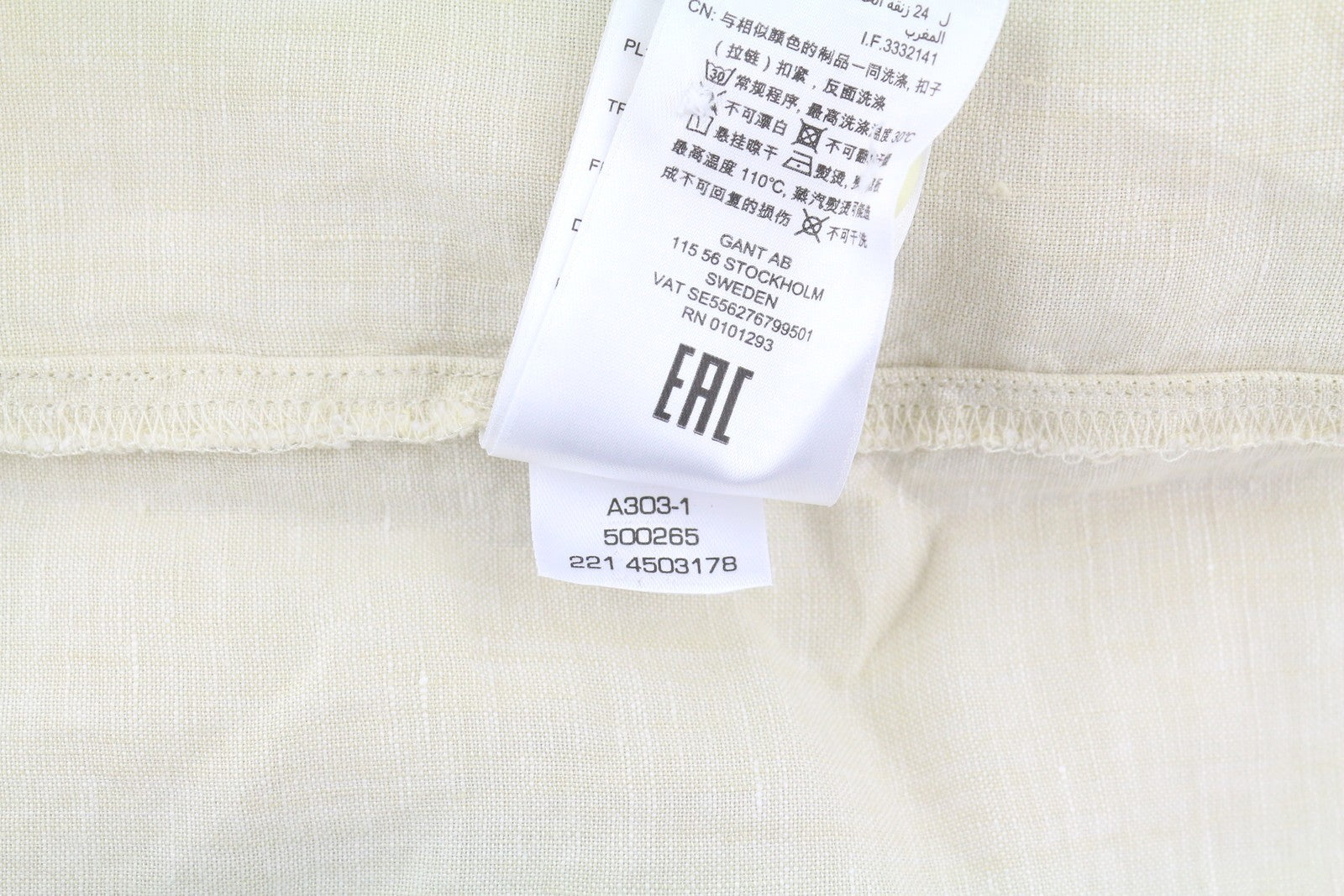 GANT Linen Chambray Shirt Women Dress EU34 Desert Beige Button-Up Knee-Length