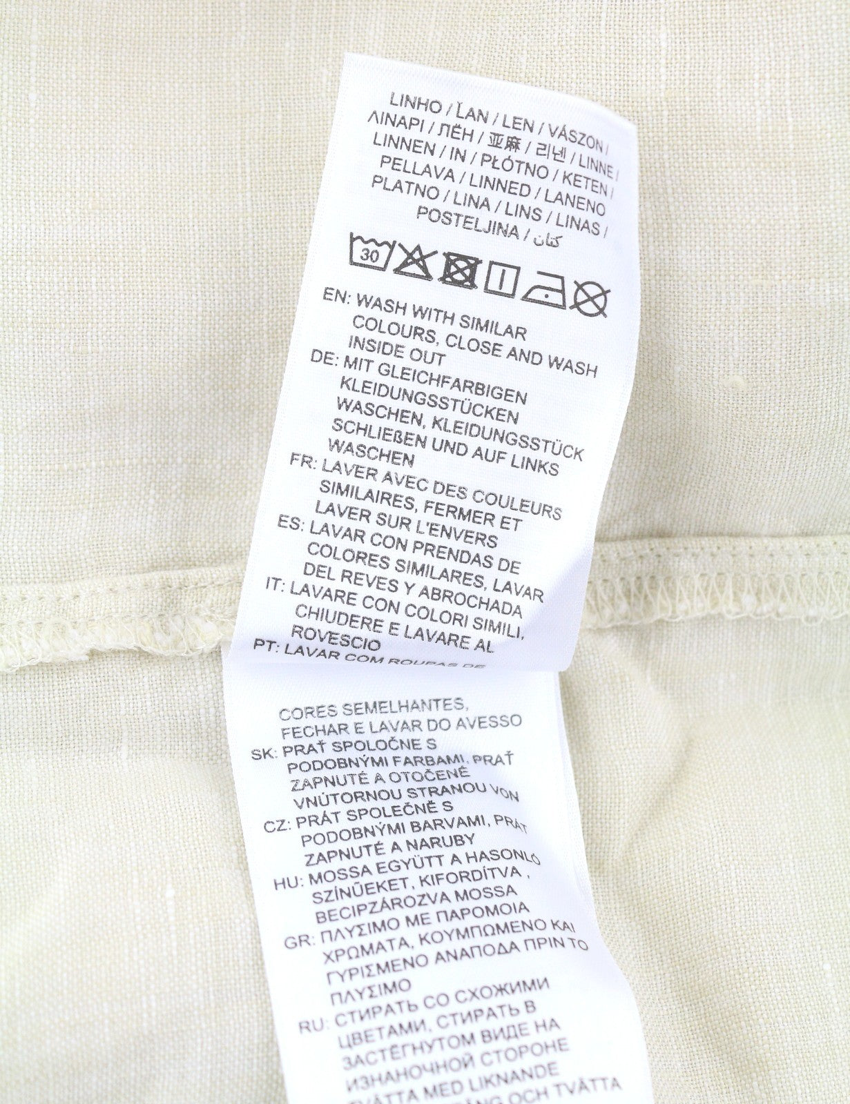 GANT Linen Chambray Shirt Women Dress EU34 Desert Beige Button-Up Knee-Length