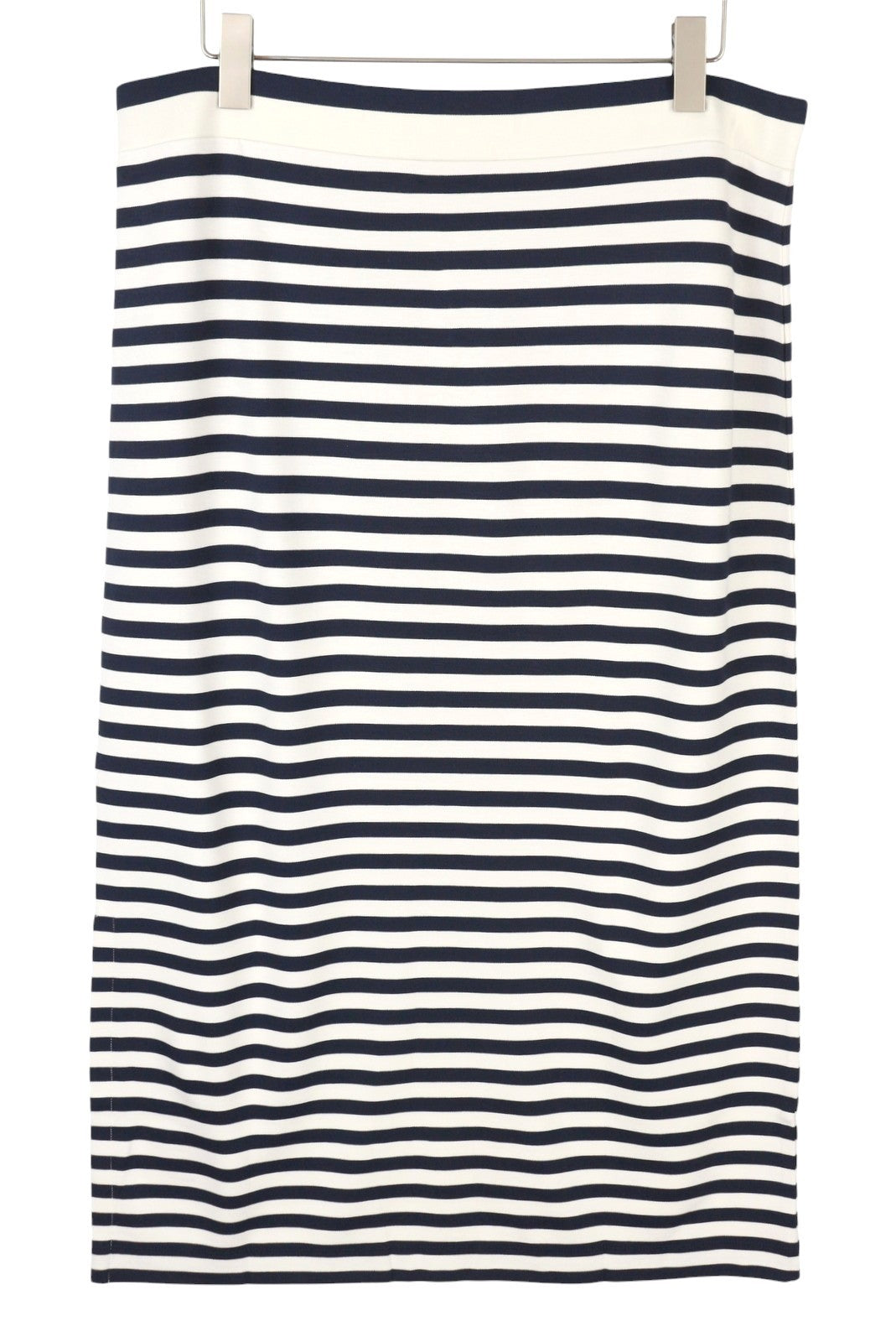 GANT Icon G Stripe Jersey Women Skirt 2XL Evening Blue Fitted Split Knee-Length