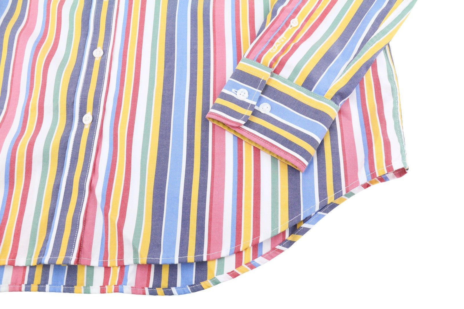GANT Multi Stripe Exb Women Shirt EU36 Warm Sun Pinpoint Oxford Button-Up Casual