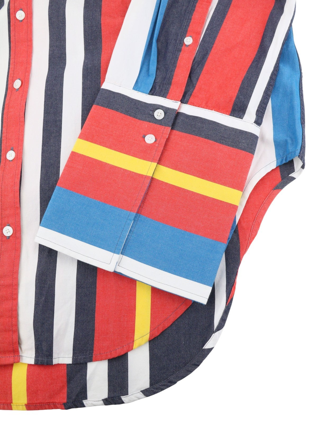 GANT Rough Weather Stripe Women Shirt EU36 Multicolor Rigid Button-Up Oversized