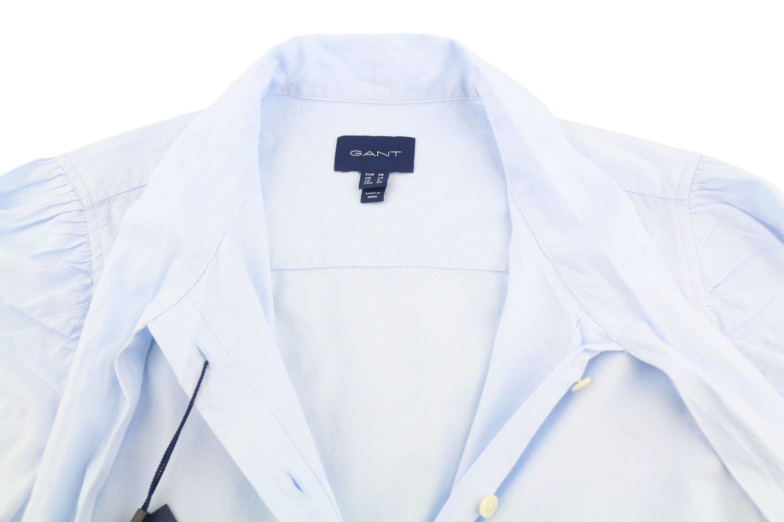 GANT Bow Oxford Puff Women Shirt EU38 Hamptons Blue Button-Up Casual