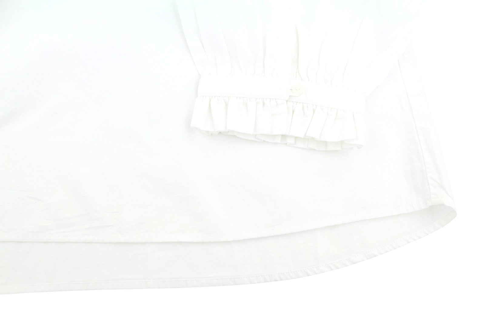 GANT Popover Wrinkle Women Blouse EU46 White Relaxed Fit Long Balloon Sleeves