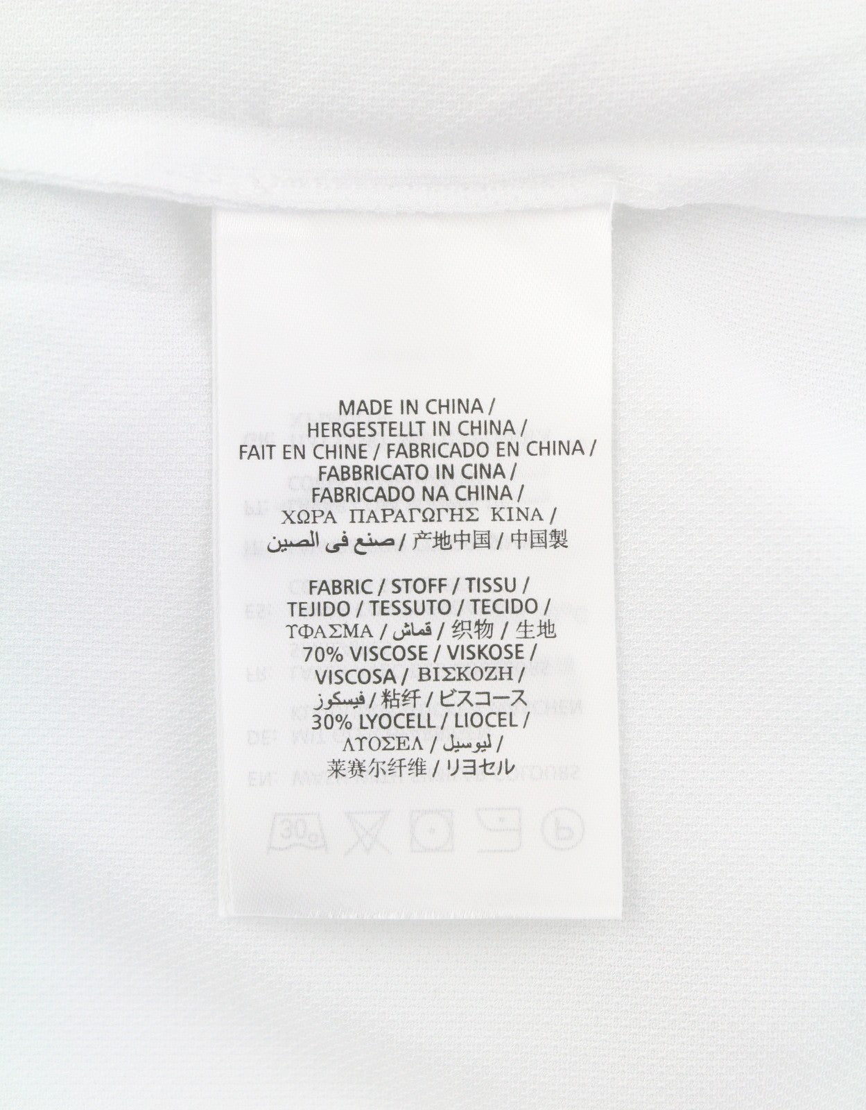 GANT Bib Women Blouse EU40 White Pleated V-Neck Side Tied Long Sleeve