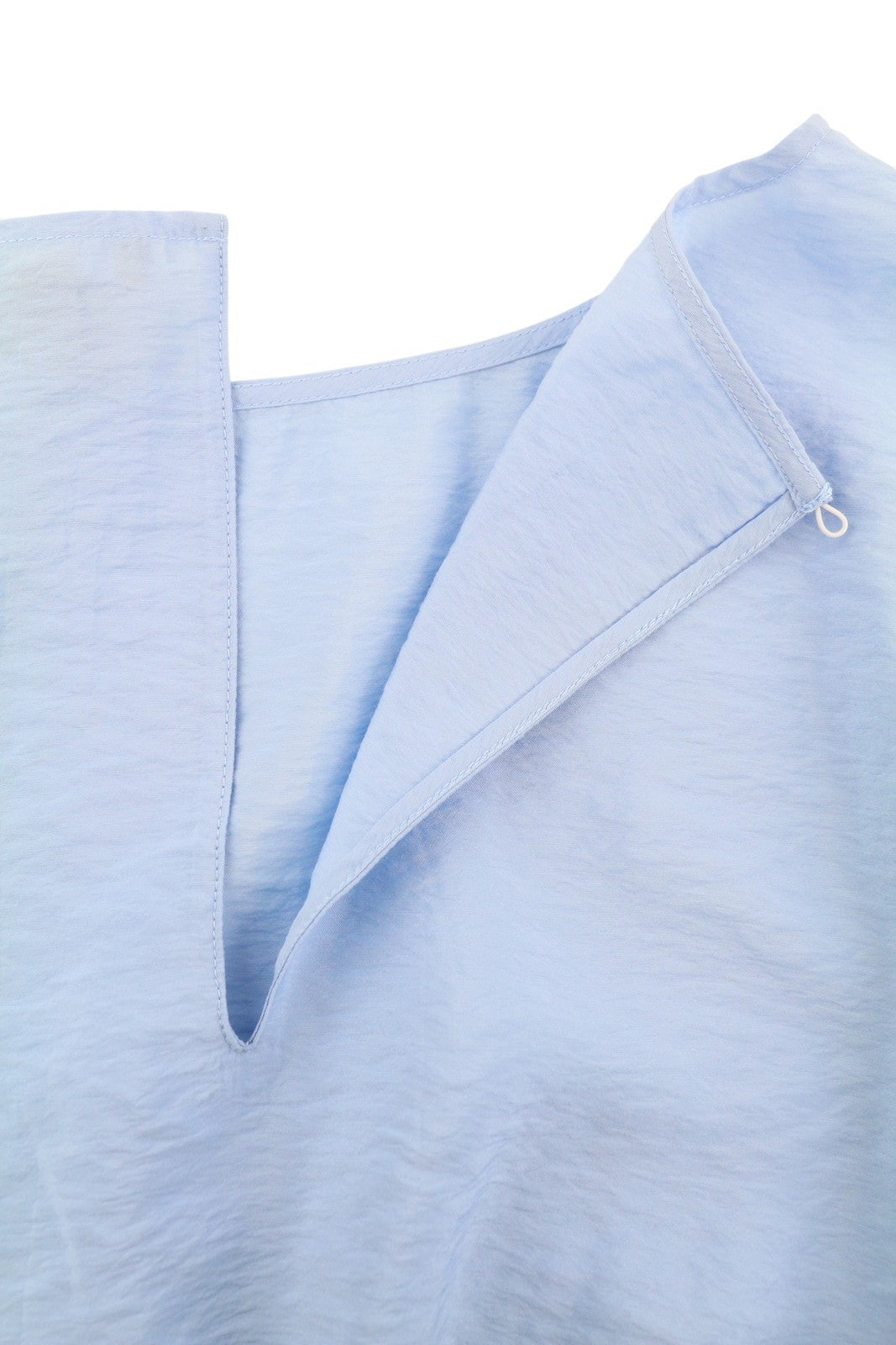 GANT SS Flounce Women Blouse EU38 Waterfall Blue Relaxed Fit Puff Sleeves