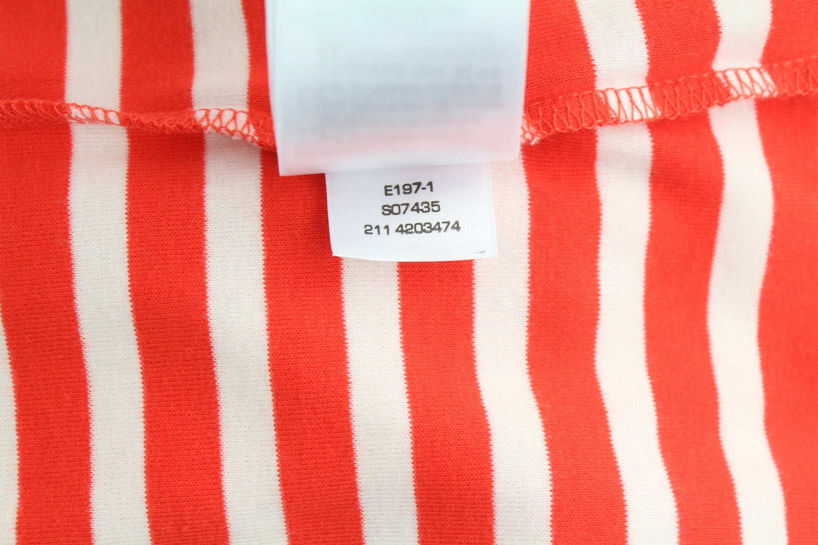 GANT Striped 1x1 Rib 3/4 Women T-Shirt S Lava Red Round Neck Tricot Stretch