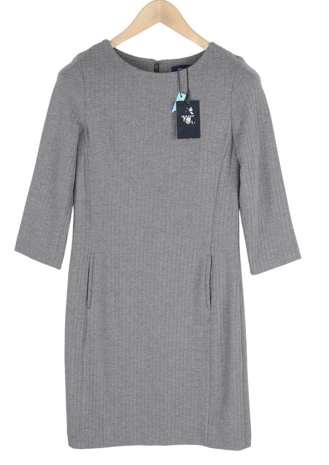 Fischgrät-Jerseykleid