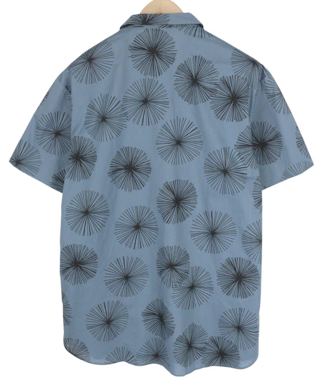 ANTONY MORATO Men's Shirt XS Blue Pattern Spread Collar Short Sleeve