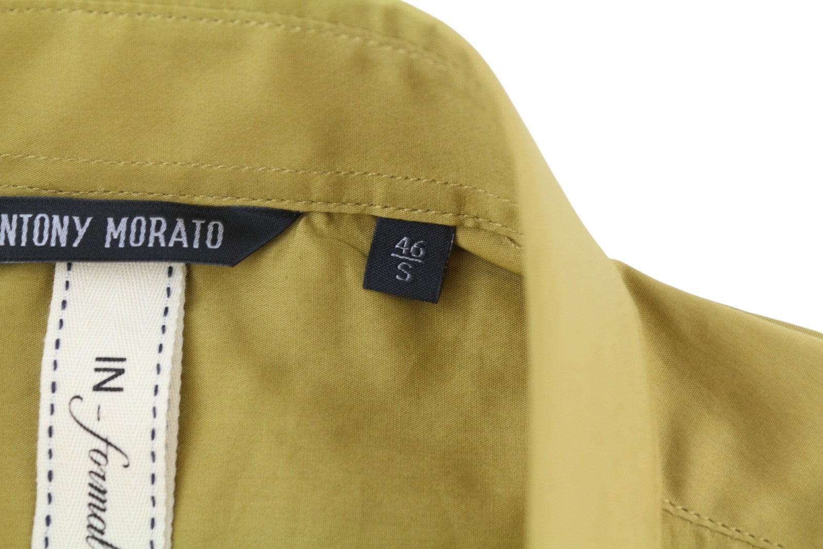 ANTONY MORATO Men's Shirt S Mustard Button-Down Pocket Short Sleeve