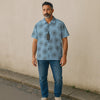 Blue Cotton Button-Up