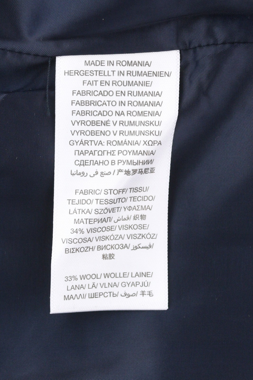 GANT Washable Str Wool A-Line Women's Dress EU34 Dark Blue 3/4 Sleeve