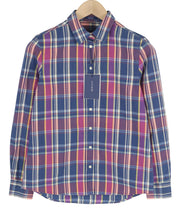 GANT TP Indigo Checked Broadcloth Women's Shirt EU34 Colourful Casual