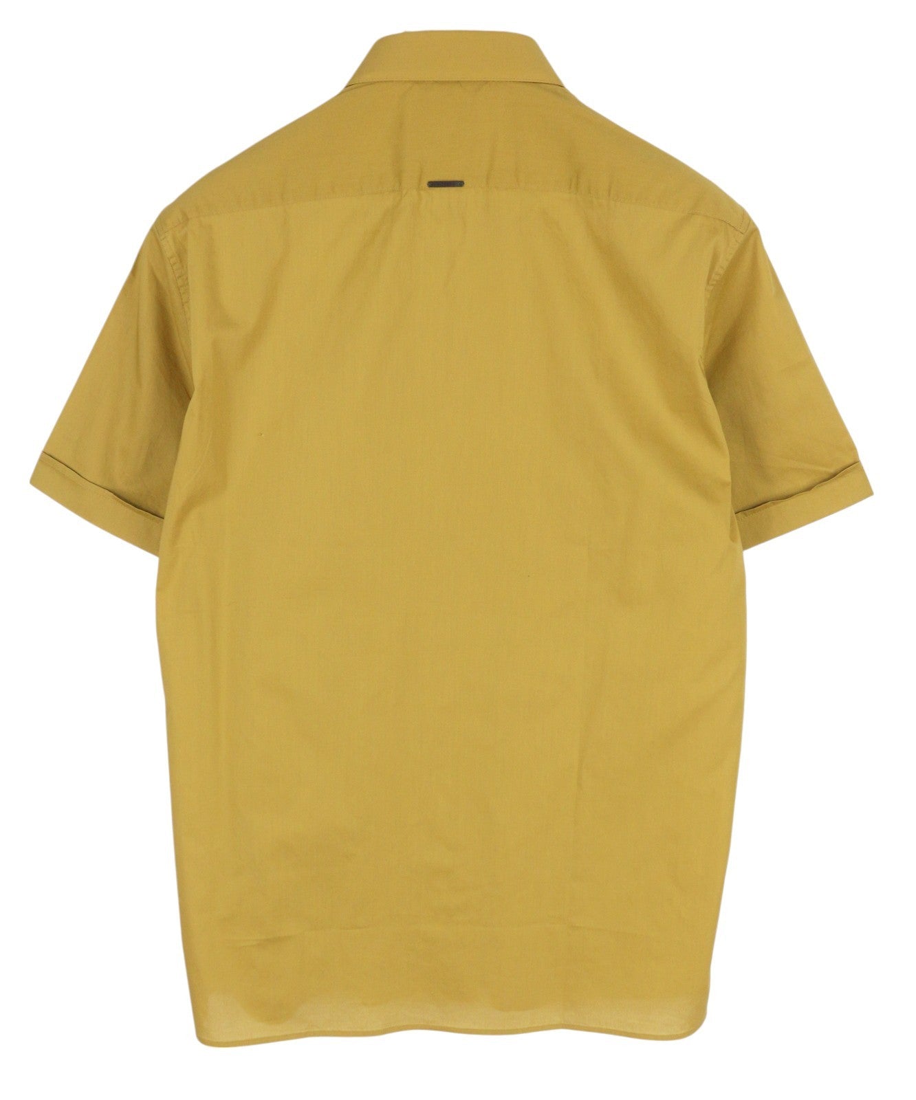 ANTONY MORATO Men's Shirt L Mustard Button-Down Pocket Short Sleeve