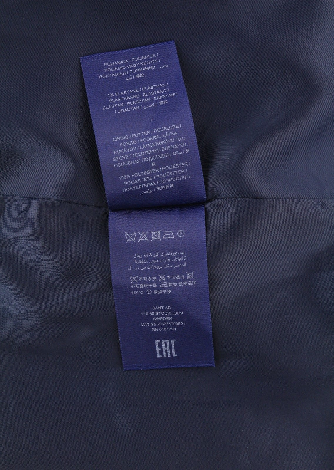 GANT Herringbone Women's Skirt EU34 Blue Zip Fly Lined Mini