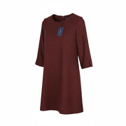 GANT Washable Str Wool A-Line Women's Dress EU36 Burgundy 3/4 Sleeve