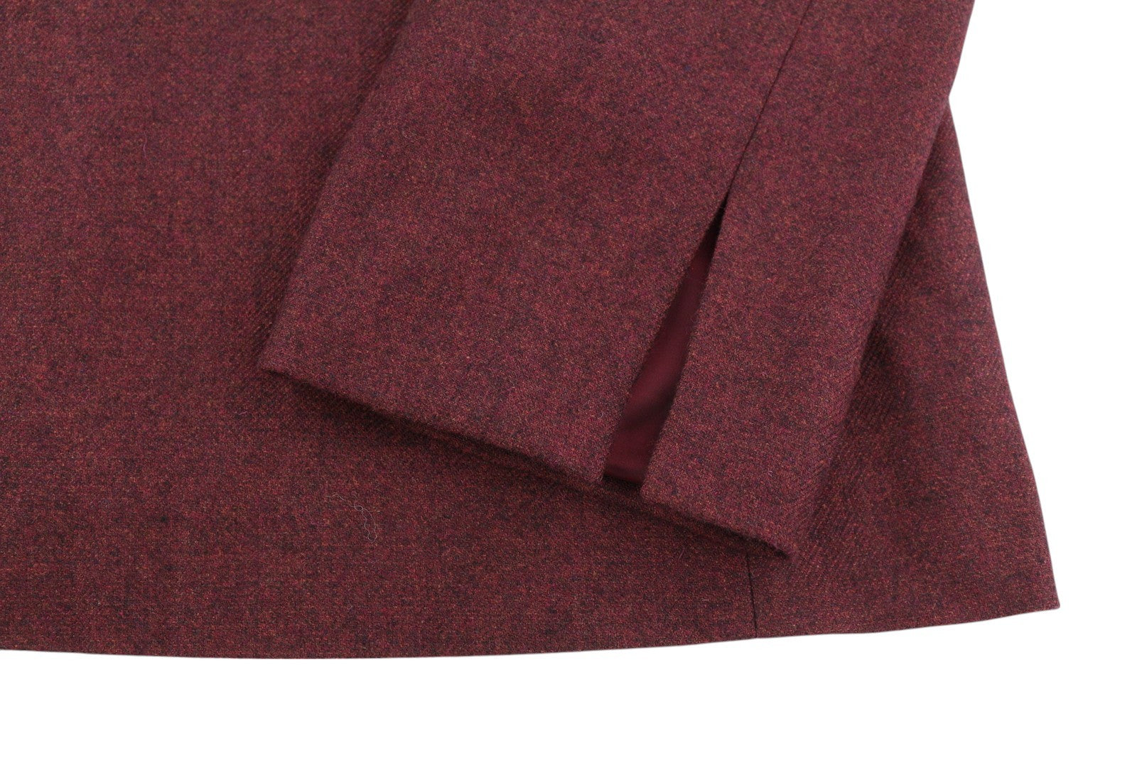 GANT Washable Str Wool A-Line Women's Dress EU36 Burgundy 3/4 Sleeve