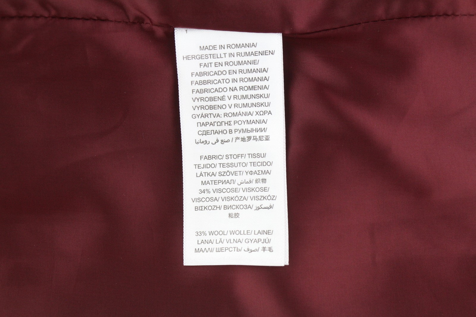 GANT Washable Str Wool A-Line Women's Dress EU36 Burgundy 3/4 Sleeve