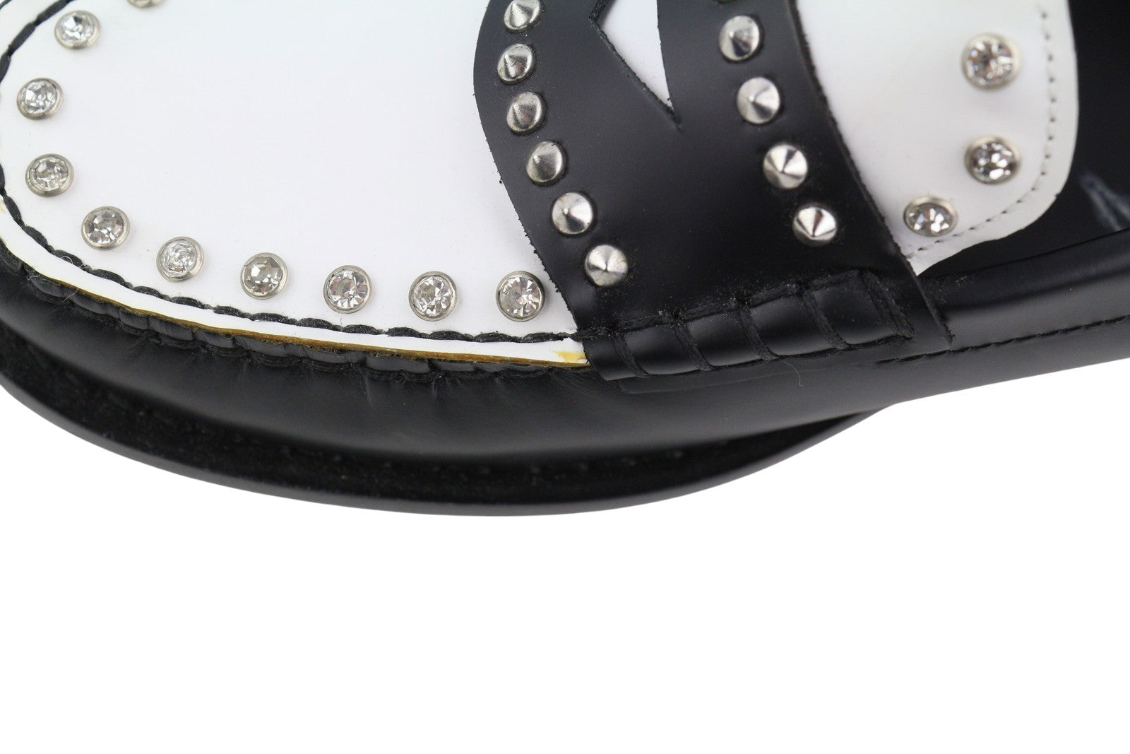 SANDRO Lypsee Women Shoes EU40 Leather Rhinestones Round Loafers RRP325