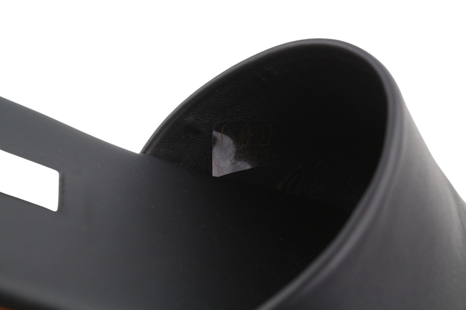 BALLY Sabian-TU Men Flats EU44 Black Lambskin Leather Slip-On Slides RRP649