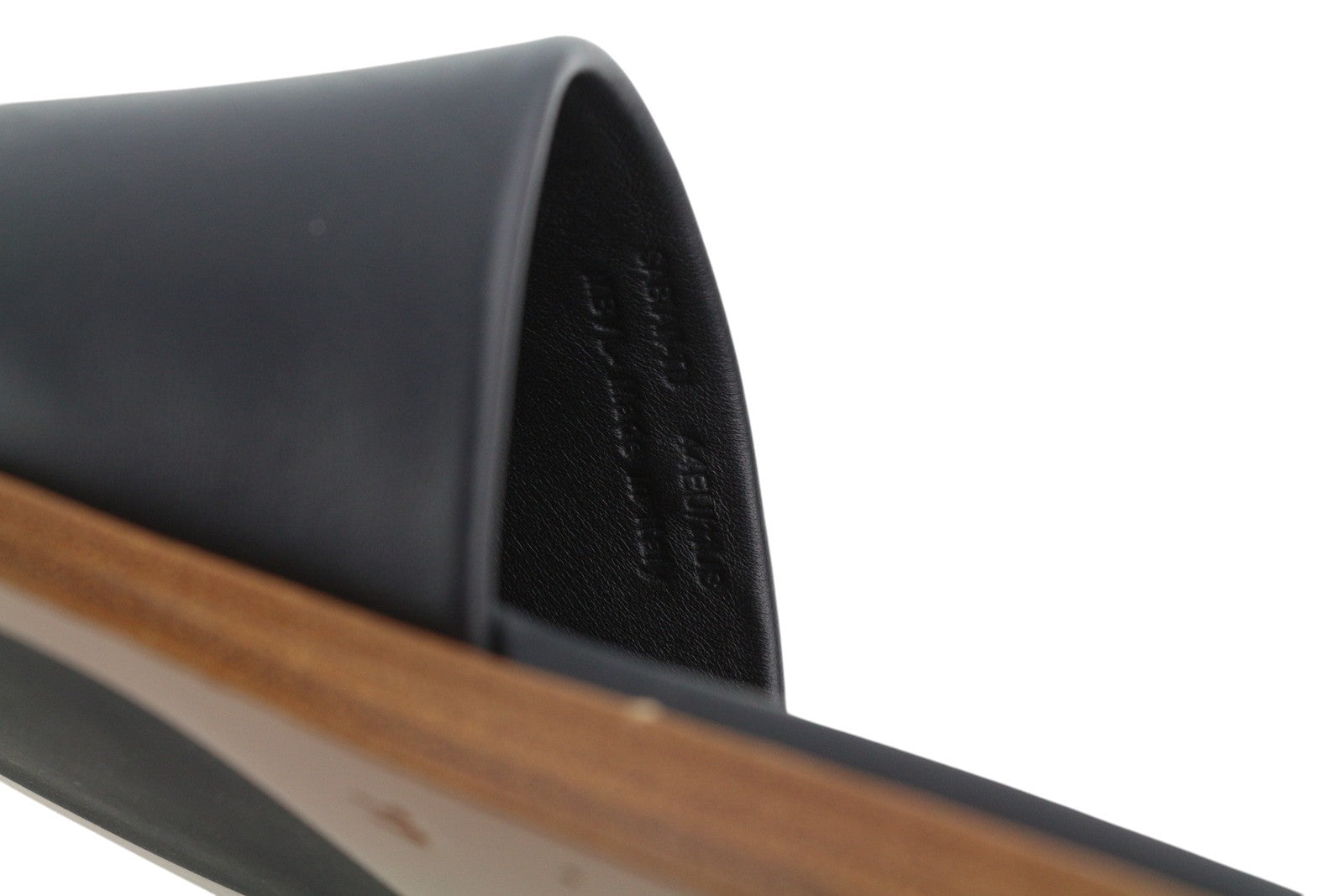 BALLY Sabian-TU Men Flats EU44 Black Lambskin Leather Slip-On Slides RRP649