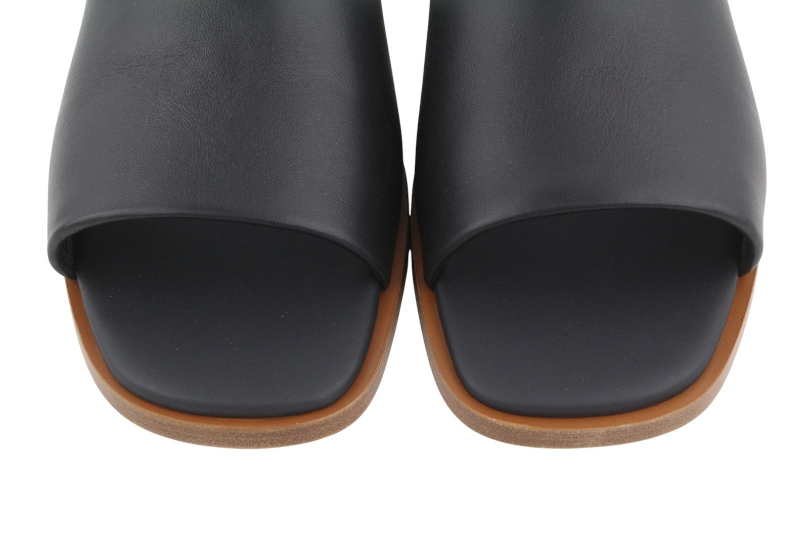 BALLY Sabian-TU Men Flats EU44 Black Lambskin Leather Slip-On Slides RRP649