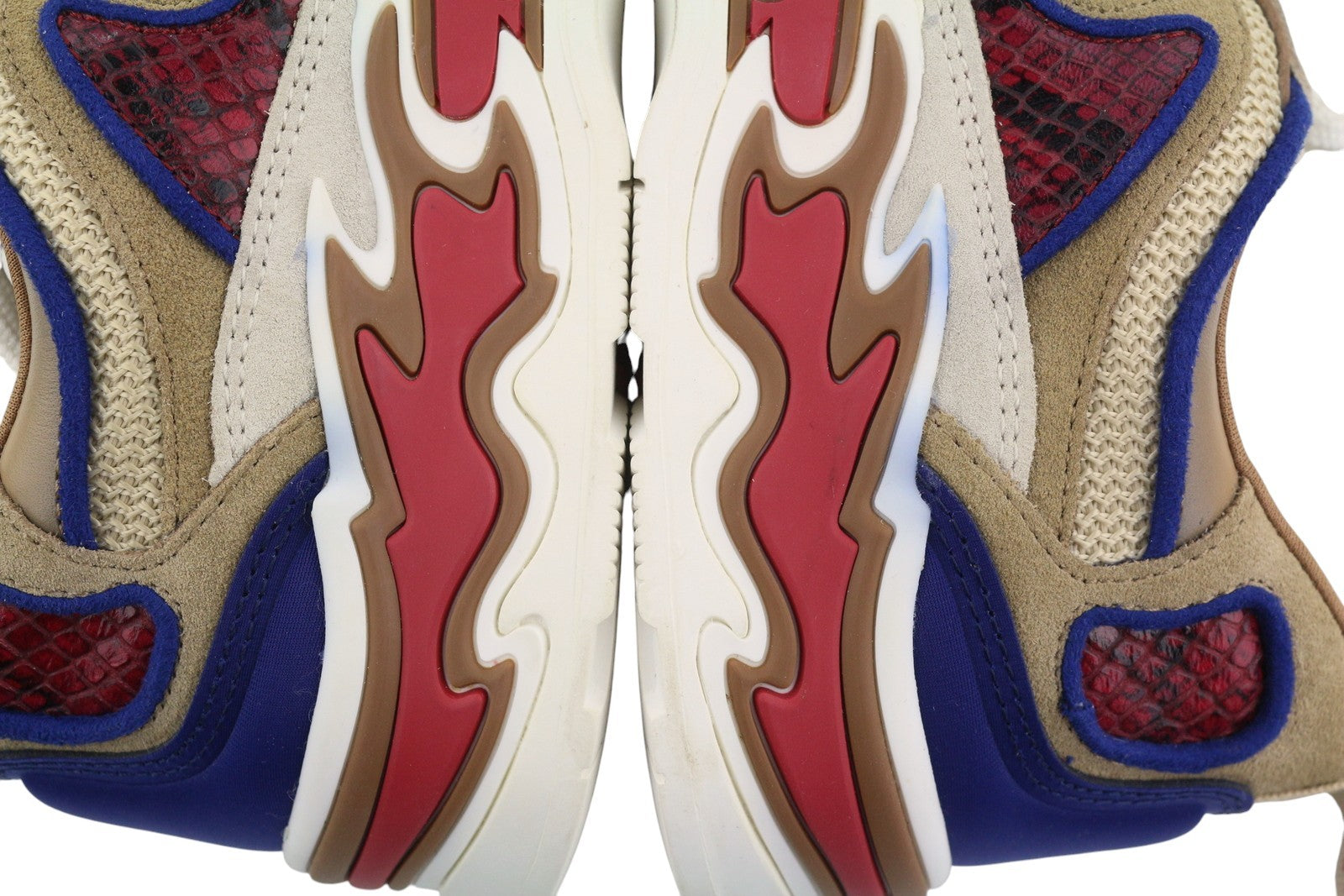 SANDRO Flame Women Sneakers EU35 Sable Calfskin Leather Laced Low Top RRP225