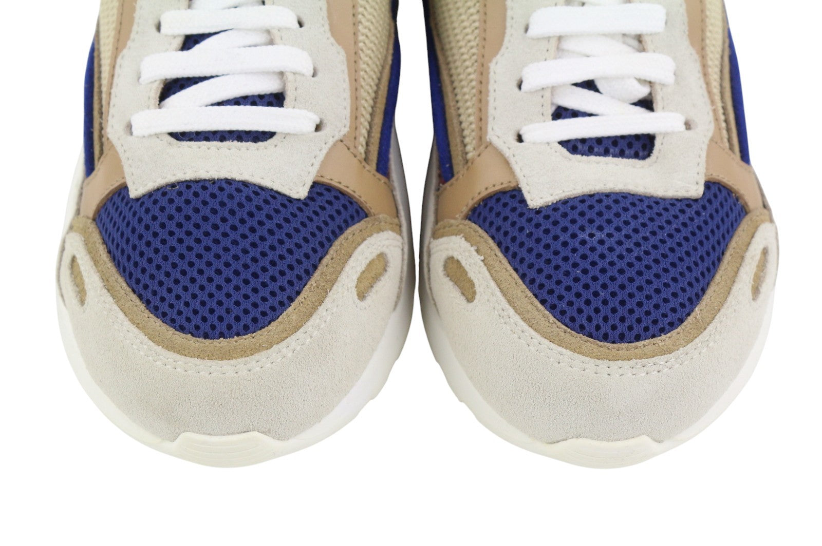 SANDRO Flame Women Sneakers EU35 Sable Calfskin Leather Laced Low Top RRP225