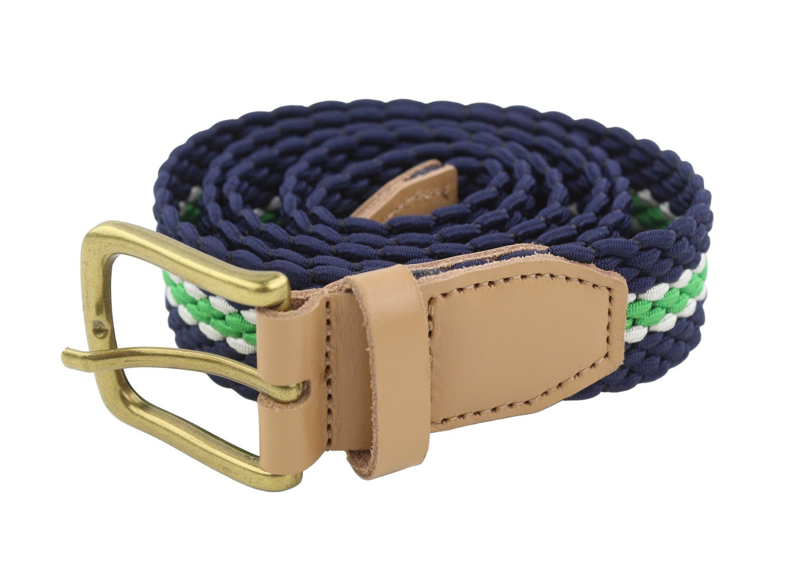 SCOTCH & SODA Men Belt XL Dark Blue Braided Buckle Closure Casual