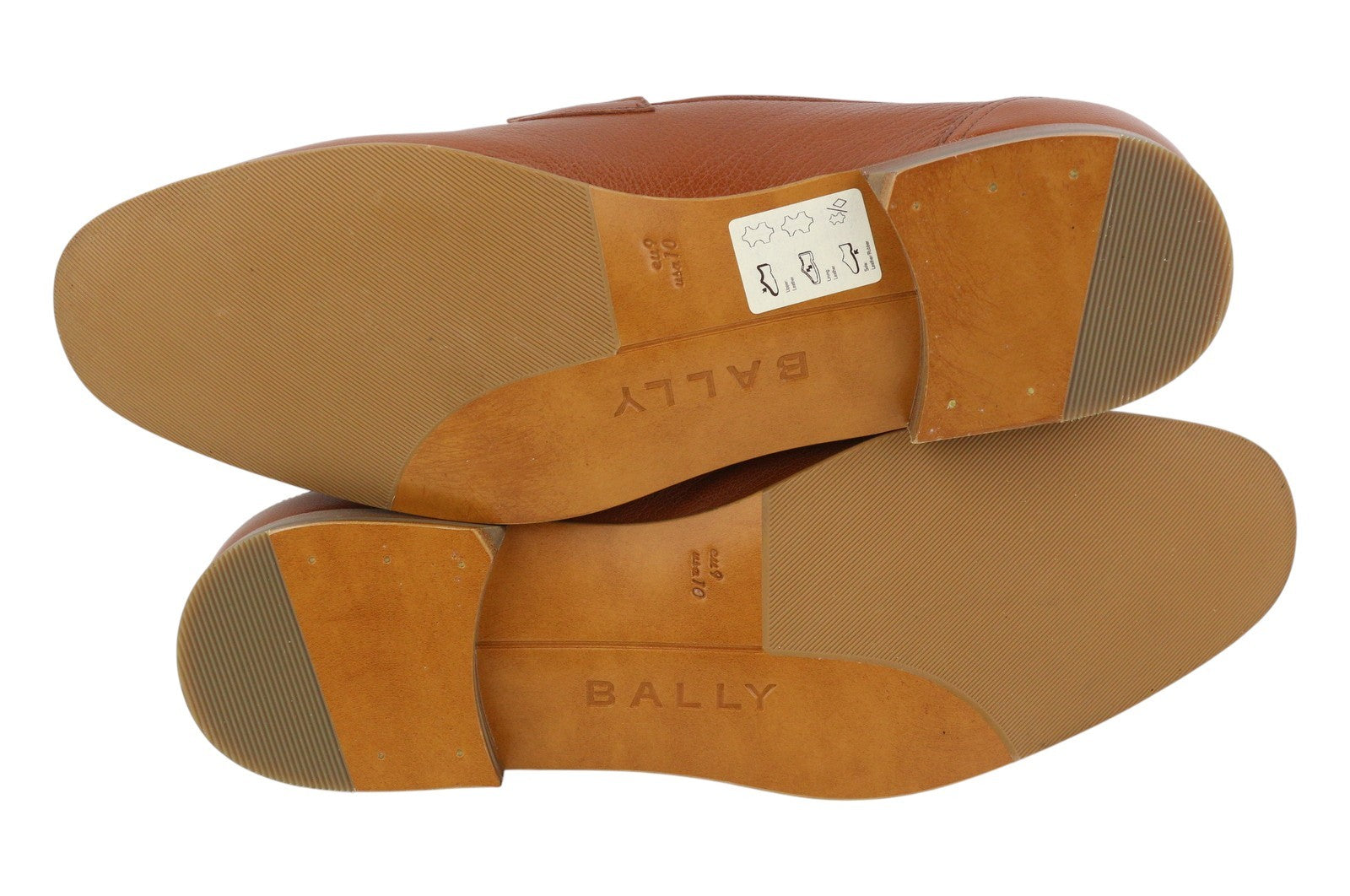 BALLY Saily Men Shoes EU43 Brown Leather Fringe Details Almond Toe Loafers