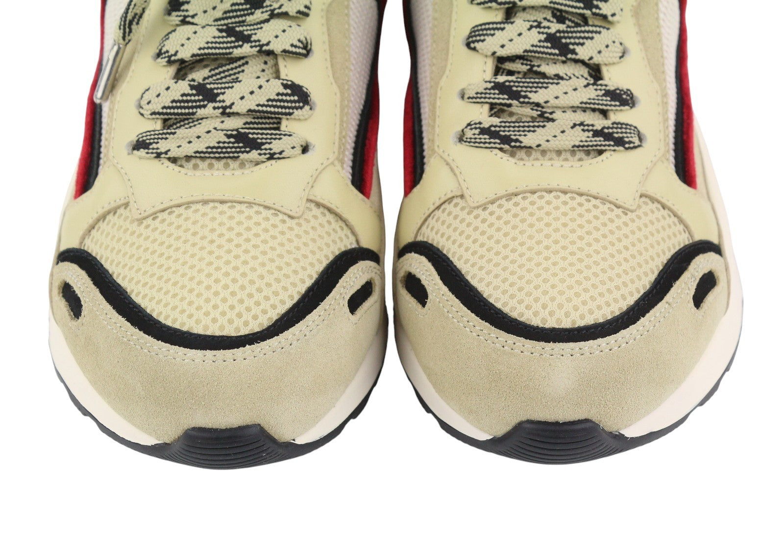 SANDRO Flame Women Sneakers EU37 Beige Calfskin Leather Laced Low Top RRP225