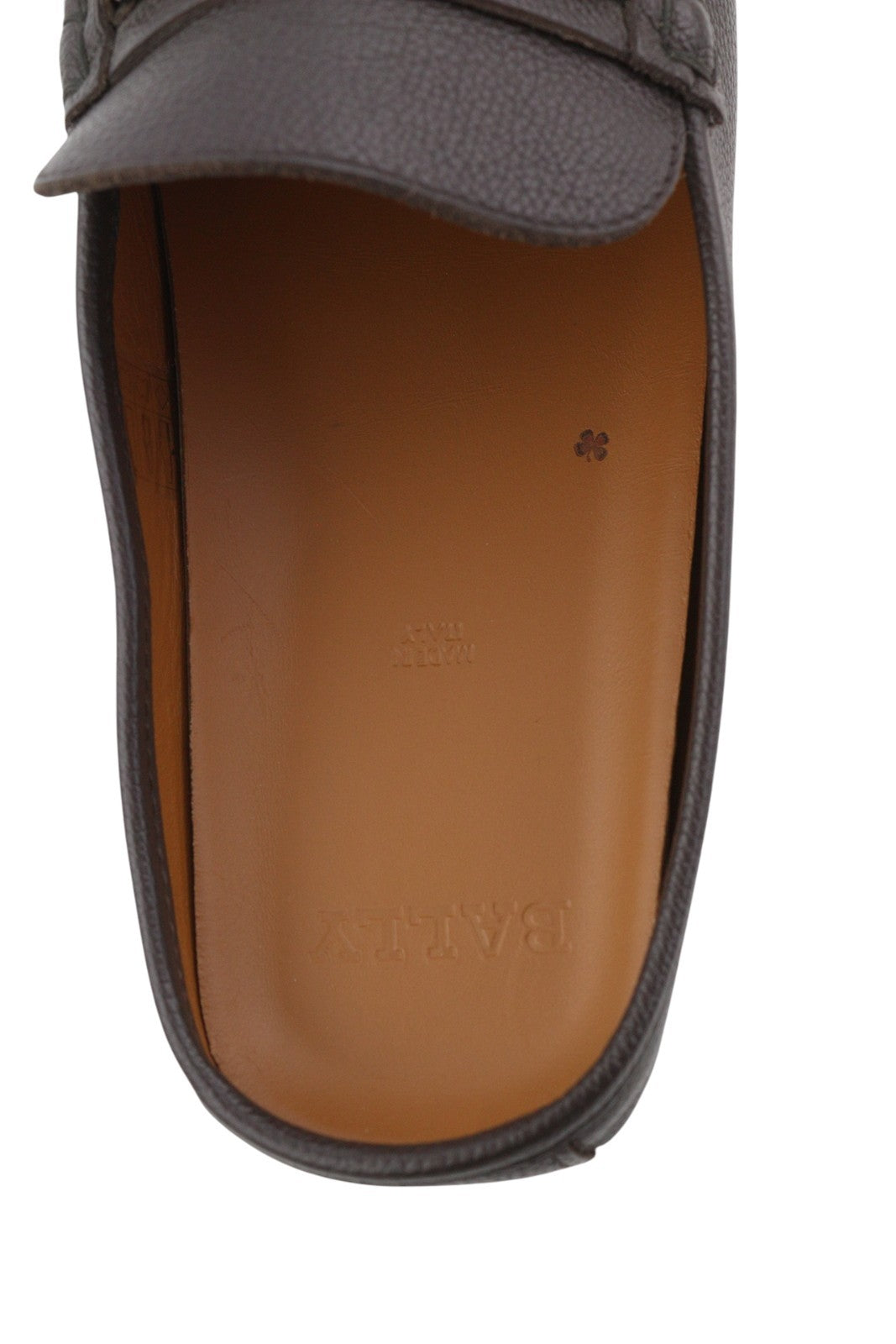 BALLY Vincel Men Flats EU42 Brown Calf Leather Slip On Open Back Loafers RRP499