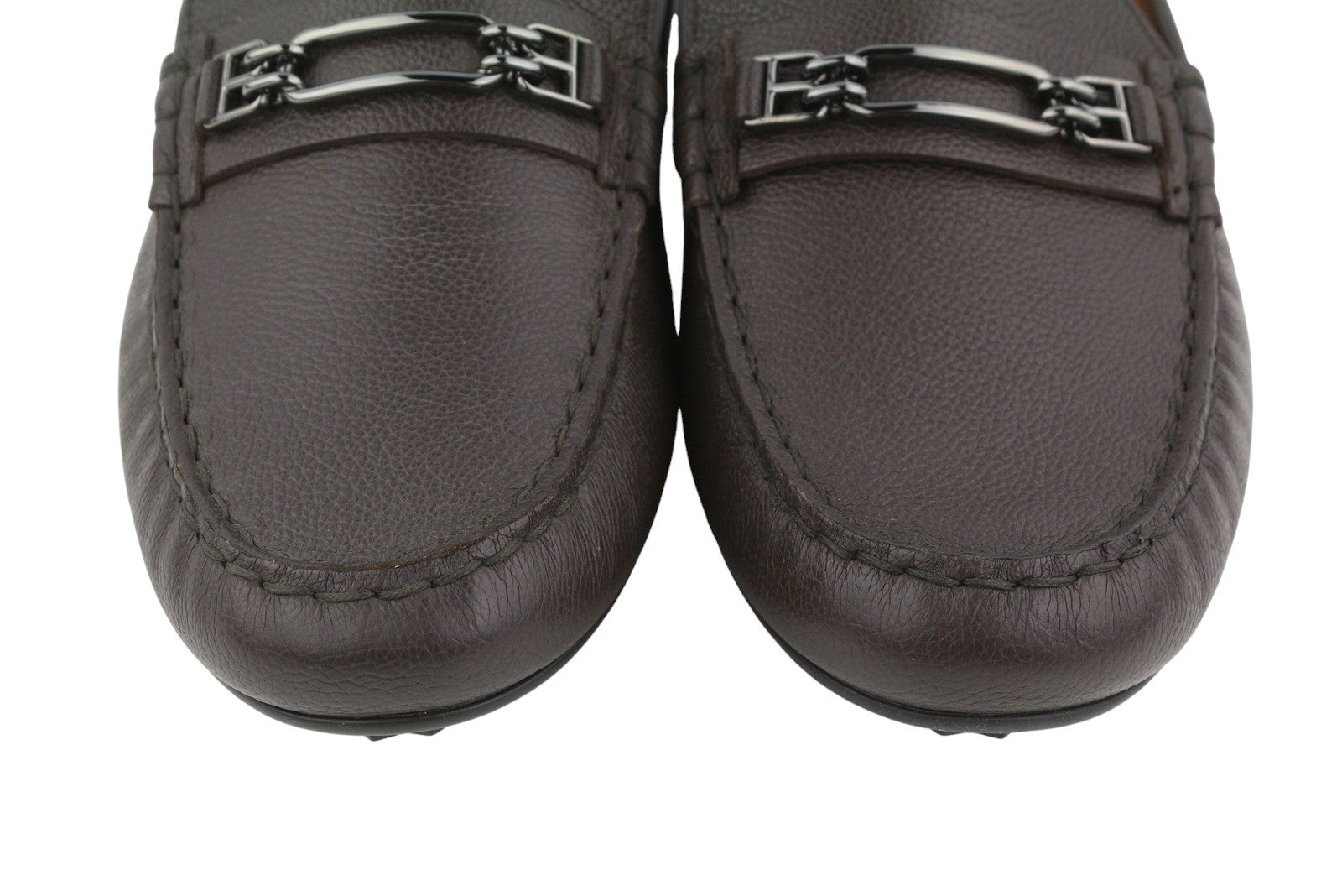 BALLY Vincel Men Flats EU42 Brown Calf Leather Slip On Open Back Loafers RRP499